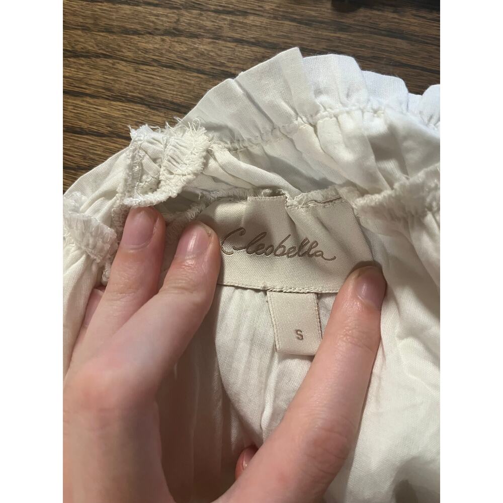 Anthropologie Cleobella Women’s Mini Dress Size S Ruffle Romantic Cottagecore - Picture 5 of 9
